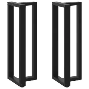 Baro stalo kojos, T formos, 2 vnt., juodos, 50x35x(110-111) cm, plienas