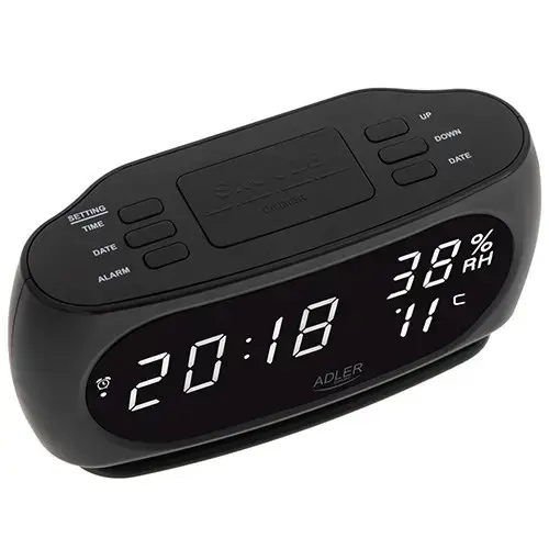 Adler AD 1186 LED clock with thermometer