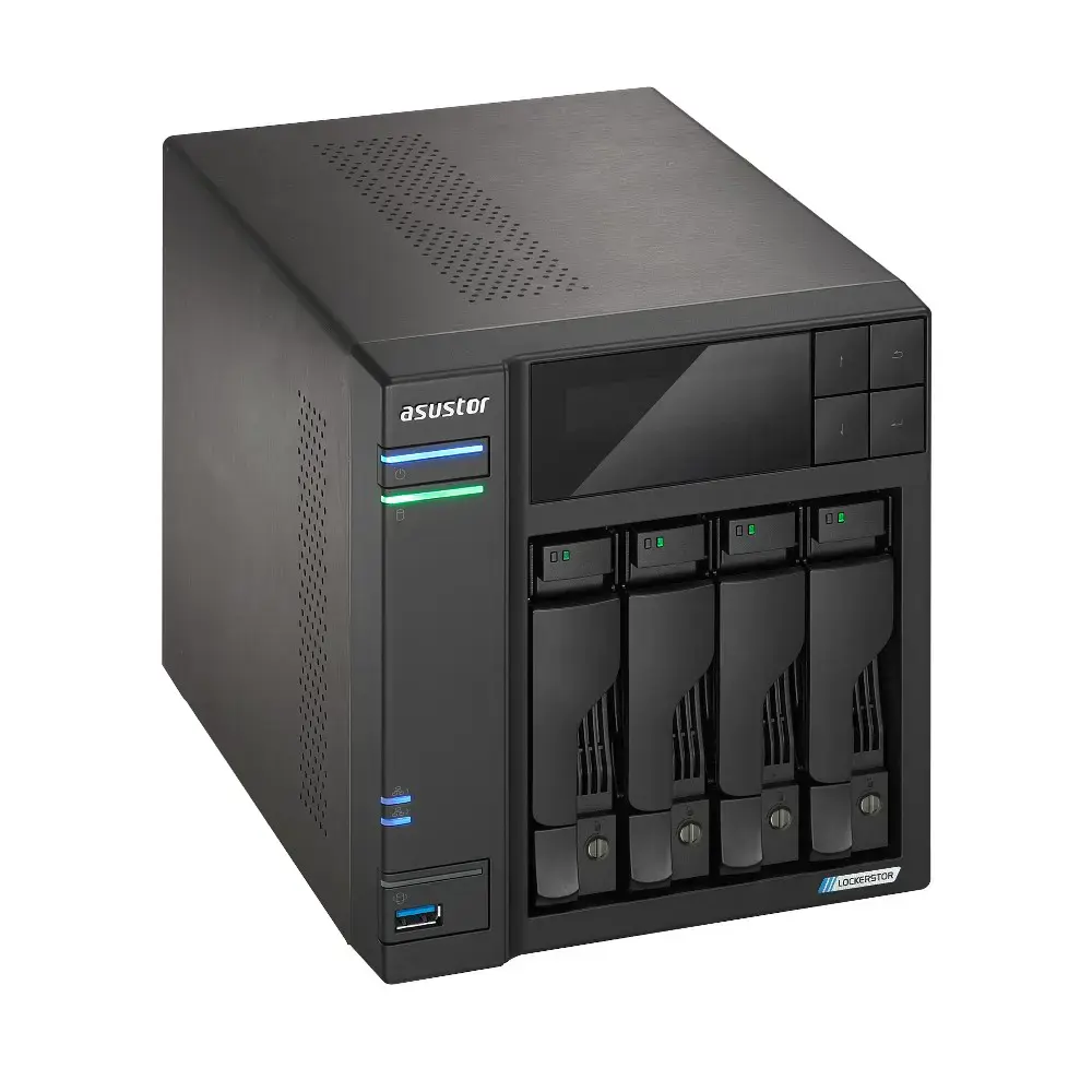 Asus Tower NAS AS6704T N5105, procesoriaus dažnis 2 GHz, 4 GB, DDR4, 4xM.2 NVMe lizdai, 2x 2,5GbE, 2x USB 3.2, 1x HDMI