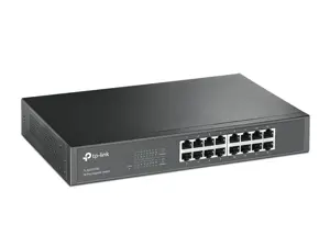 "TP-Link" 16 prievadų "Gigabit" tinklo komutatorius, nevaldomas, "Gigabit Ethernet" (10/100/1000), dvipusis duomenų perdavimas, montuojamas į stovą