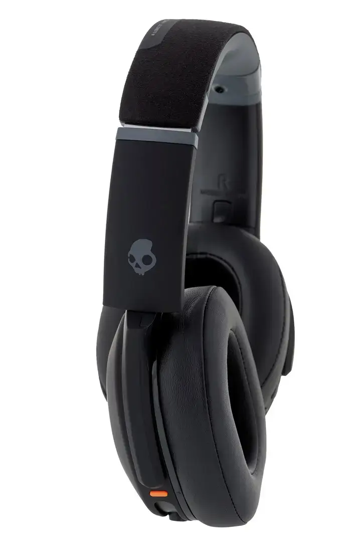 "Skullcandy" belaidės ausinės "Crusher Evo" su ausinėmis, galvos juosta, mikrofonu, tikra juoda spalva