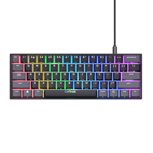 Trust GXT 867 Acira, 60%, Wired, USB, Mechanical, QWERTY, Black