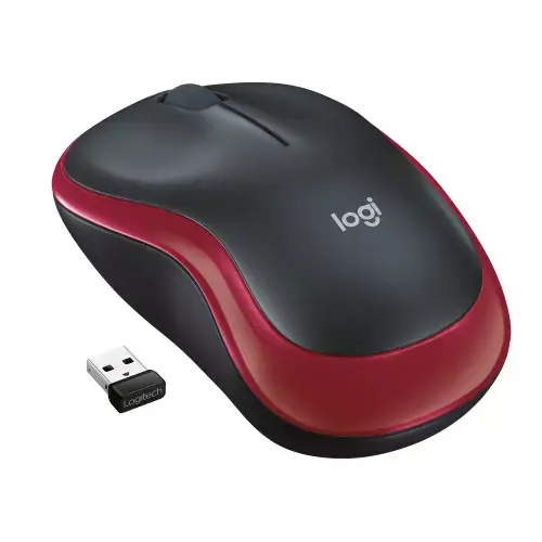 LOGITECH M185 belaidė pelė - raudona - EER2