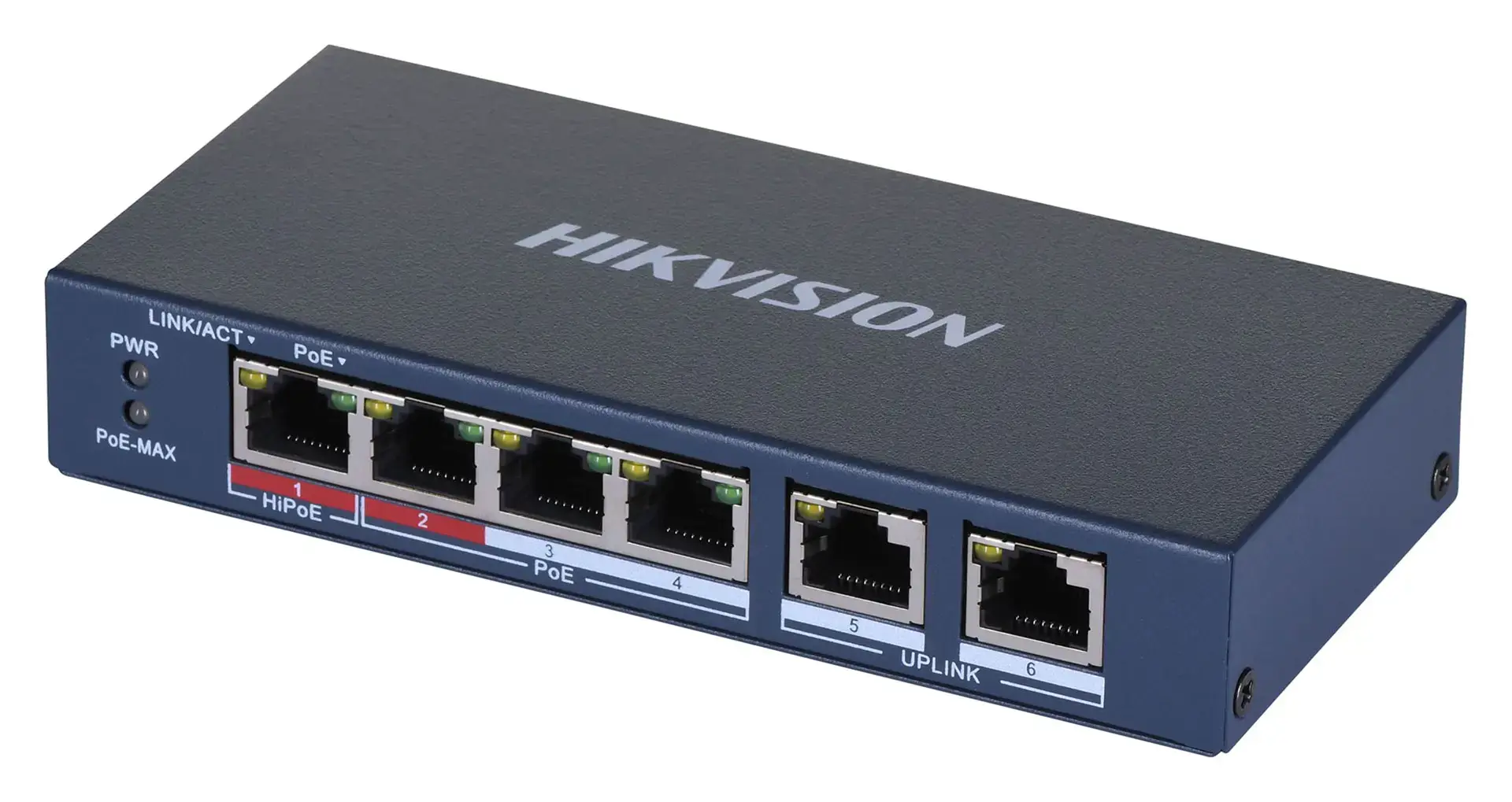 "Hikvision" DS-3E0106HP Nevaldomas, stalinis kompiuteris, 10/100 Mbps (RJ-45) prievadų kiekis 6