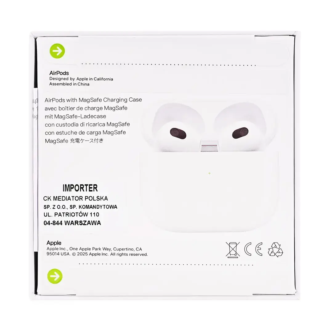 Apple AirPods 3 in-ear headset Calls/music Bluetooth White Remade / Refurbished