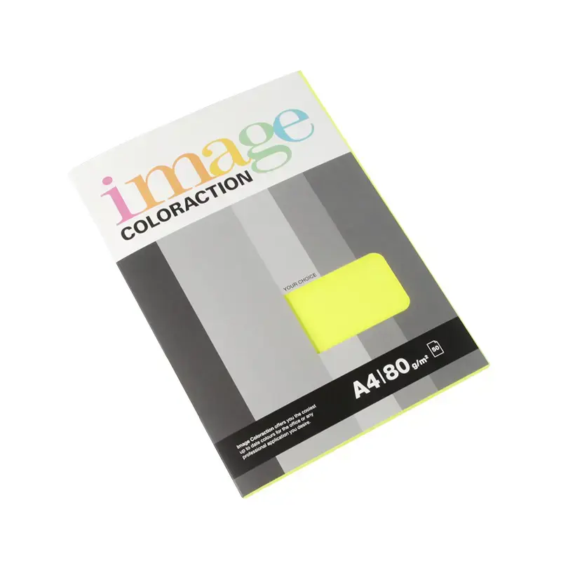 Spalvotas popierius IMAGE COLORACTION, A4, 80 gsm, 50 lapų, IBIZA / NEON YELLOW