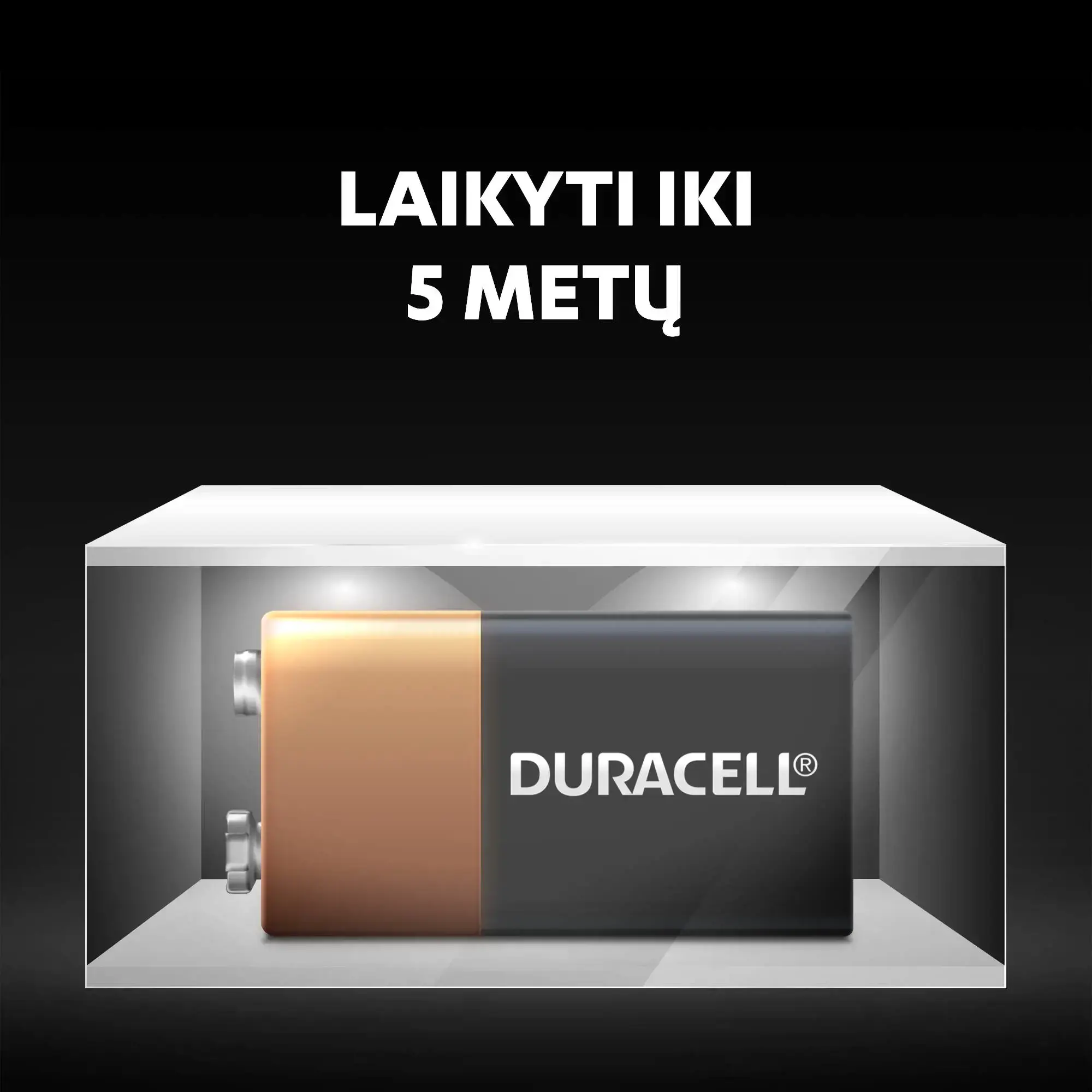 Duracell 6LR61, Vienkartinė baterija, 9 V, šarminė, 9 V, 1 vnt., prizminė