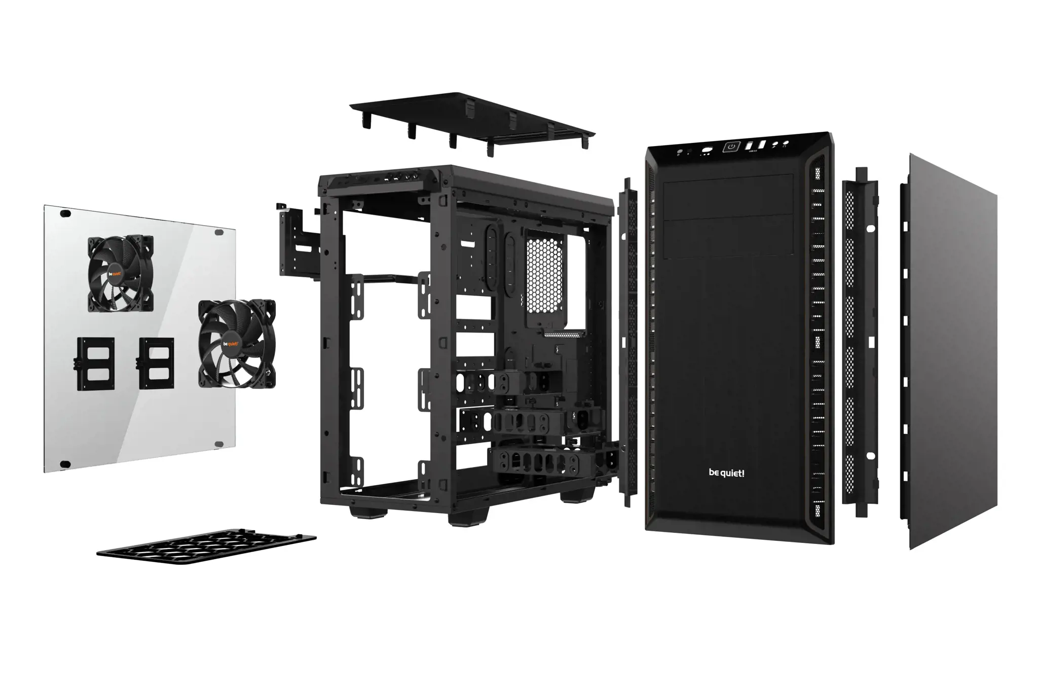 BE QUIET PURE BASE 600 Window Black Midi bokštas su apžvalgos langu