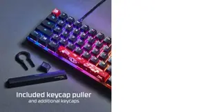 HyperX Alloy Origins 65 - Mechanical Gaming Keyboard - HX Red (NO Layout), 65%, Wired, USB, Mechanical, RGB LED, Black