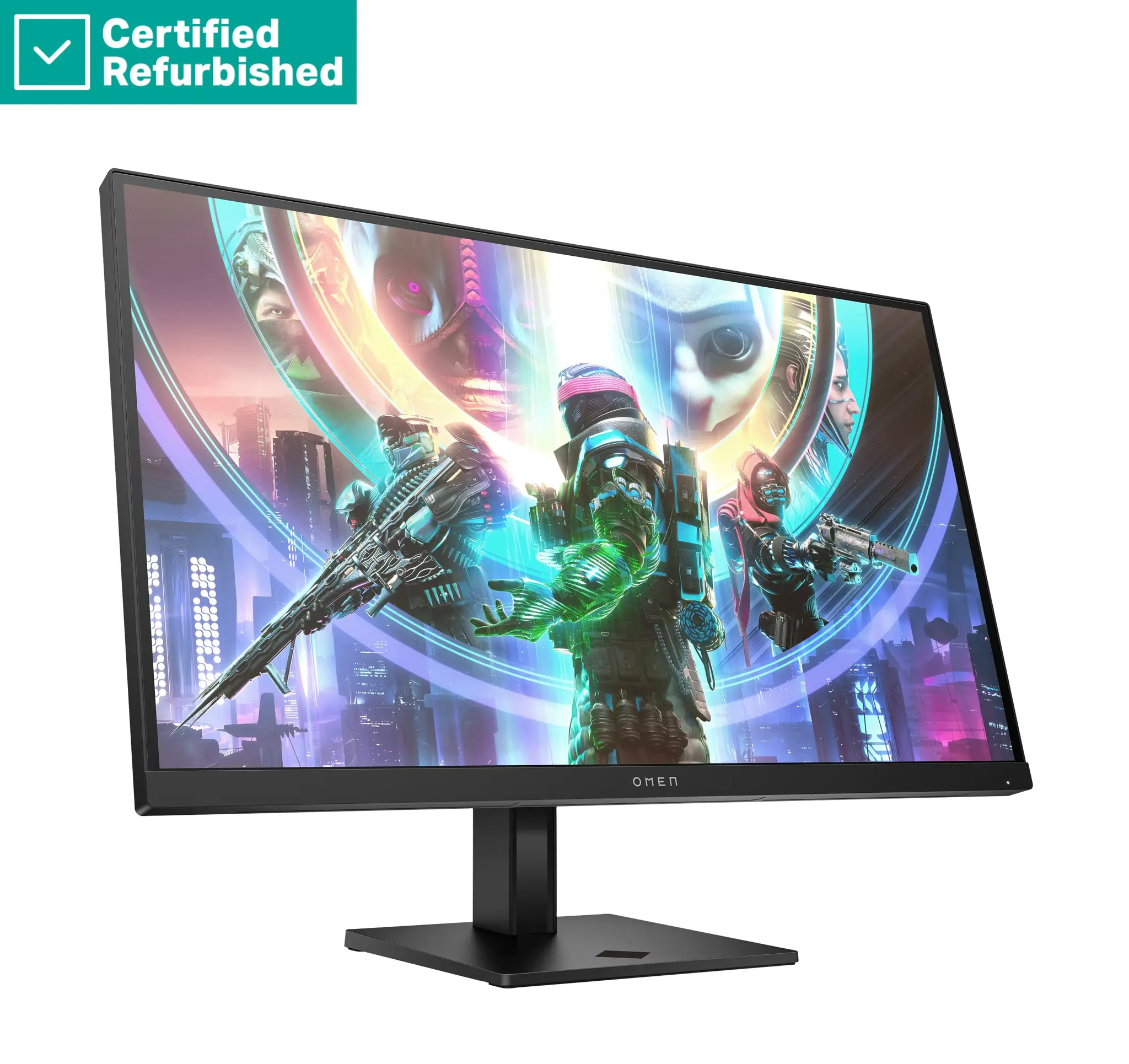 RENEW SILVER OMEN by HP 27qs QHD Gaming Monitor - 27" 2560x1440 QHD 400-nit 240Hz AG, IPS, 2x HDMI/DisplayPort, 2x USB-A, speakers, height adjustable/tilt/pivot, 1 years