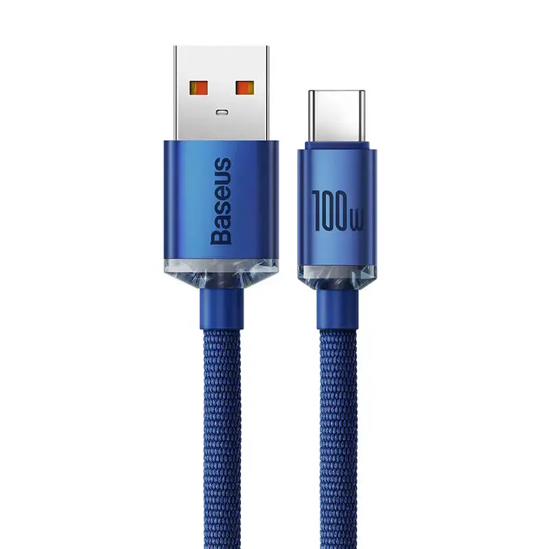 Baseus crystal shine series fast charging data cable USB Type A to USB Type C 100W 2m blue (CAJY000503)