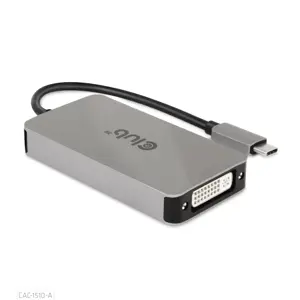 CLUB3D USB3.2 Gen1 Type-C to Dual Link DVI-D HDCP OFF version Active Adapter M/F for Apple Cinema Displays, 0.25 m, USB Type-C, DVI, Male, Female, 3840 x 2160