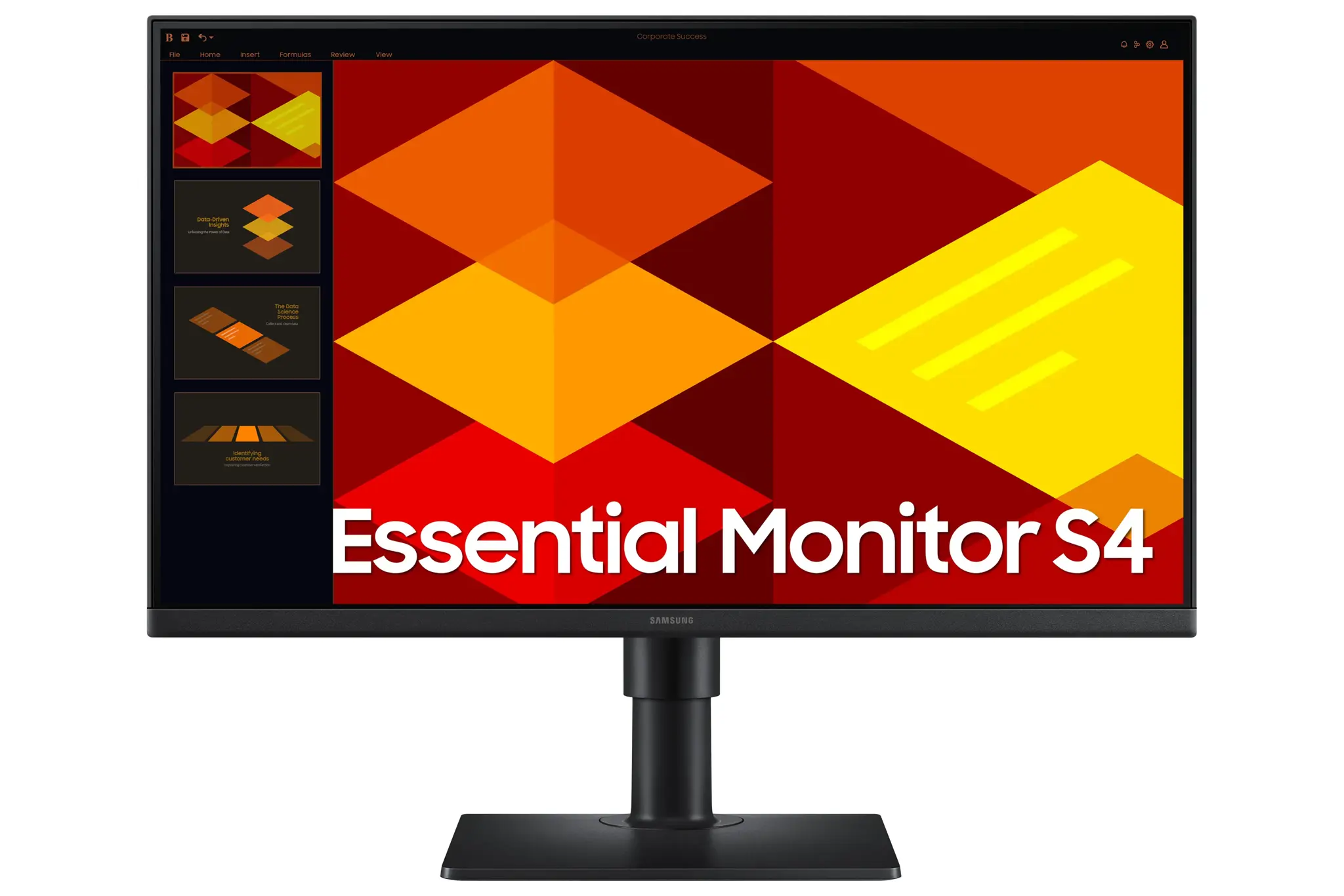 Samsung Essential S4 | S27D402GAU | 27 in | IPS | Full HD (1080p) 1920 x 1080 at 100 Hz | 250 cd/m² | 2xHDMI, DisplayPort | Height, pivot (rotation), swivel, tilt | None