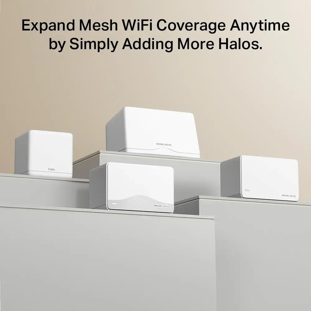 Mercusys BE3600 Whole Home Mesh Wi-Fi 7 System | Halo H25BE (2-pack) | 802.11ax | Ethernet LAN (RJ-45) ports 1 | Mesh Support Yes | MU-MiMO No | No mobile broadband
