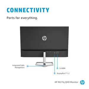 Monitorius HP M27fq, 68.6 cm (27"), 2560 x 1440 pixels, Quad HD, LED, 5 ms, Silver