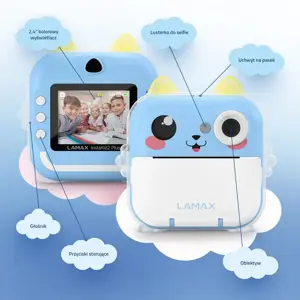 Kids’ camera LAMAX InstaKid2 Plus, blue