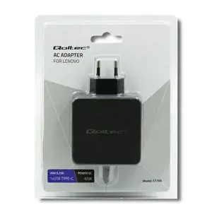 QOLTEC 51766 "Qoltec" maitinimo adapteris "Lenovo" 65W 20V 3,25A Slim tip+pin