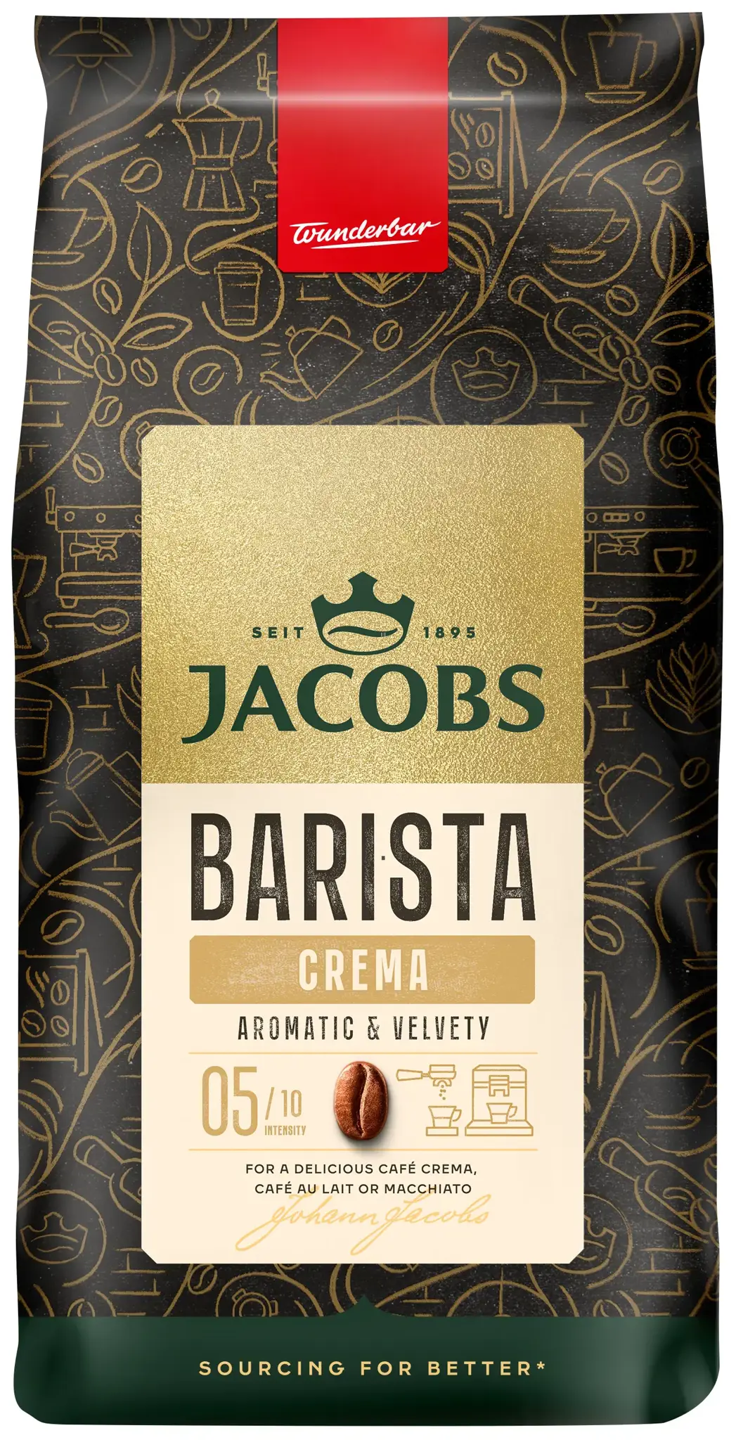 Kavos pupelės JACOBS Barista Crema 1kg