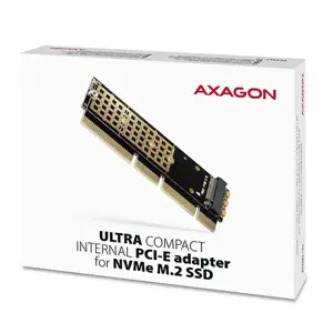 AXAGON PCEM2-1U PCI-E 3.0 16x - M.2 SSD NVMe, iki 80 mm SSD, žemo profilio 1U