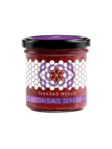 Medus ŠERKŠNO, su juodaisiais serbentais, 200 g