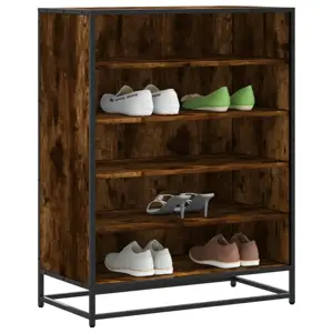 Spintelė batams, dūminio ąžuolo, 75x38x97,5cm, mediena/metalas