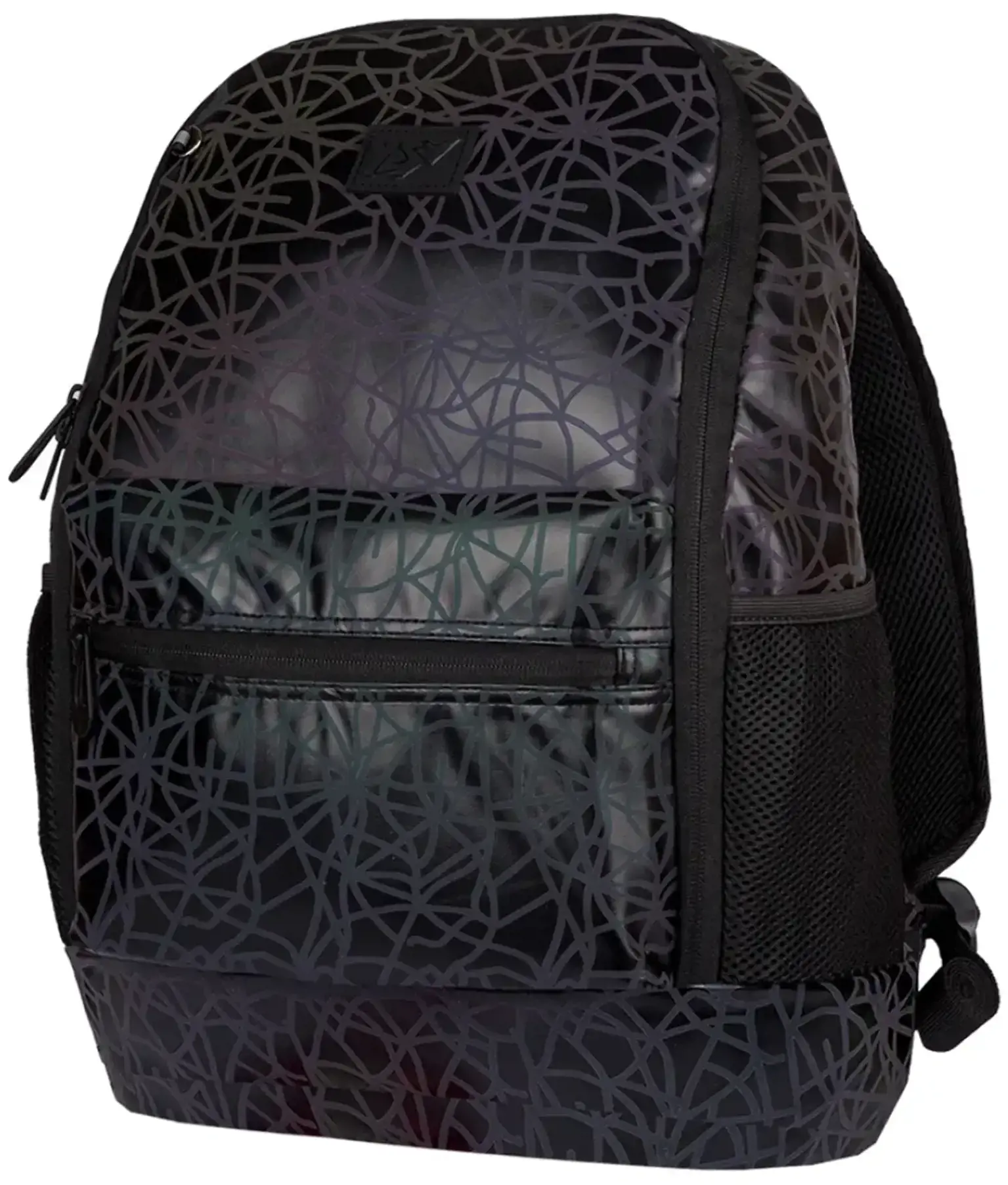 Kuprinė YES R-08 "Web", reflektinė, juodos sp.