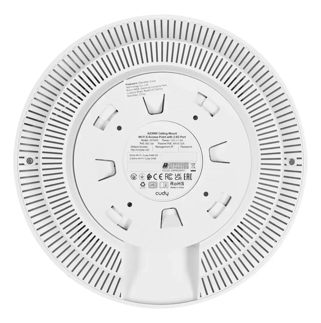 Cudy AP3000 wireless access point 2976 Mbit/s White Power over Ethernet (PoE)