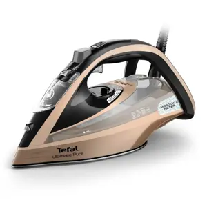 Tefal Ultimate Pure FV9852E0 iron Dry & Steam iron Durilium AirGlide Autoclean soleplate 3200 W Bla…