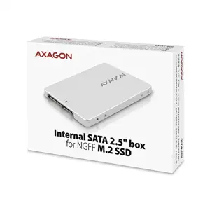 AXAGON RSS-M2SD SATA - M.2 SSD SATA, iki 80 mm SSD, ALU korpusas