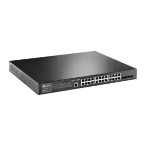 "TP-Link JetStream" 28 prievadų Gigabit L2 valdomas komutatorius su 24 prievadais PoE+, valdomas, L2/L3, Gigabit Ethernet (10/100/1000), maitinimas per Ethernet (PoE), montuojamas į spintą, 1U