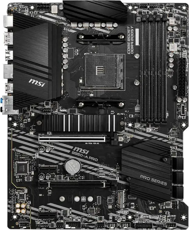 MSI B550-A PRO, AMD, "Socket AM4", 3 kartos "AMD Ryzen™ 3", 3 kartos "AMD Ryzen 5", 3 kartos "AMD Ryzen™ 7", 3 kartos..., DDR4-SDRAM, 128 GB, DIMM