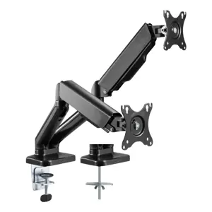 Techly ICA-LCD 462B, Clamp, 43.2 cm (17"), 81.3 cm (32"), 75 x 75 mm, 100 x 100 mm, Black