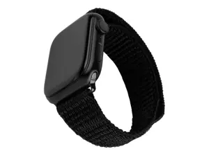 Fixed | Sporty Strap for Apple Watch 38/40/41mm | 160-210 mm | Black | Nylon