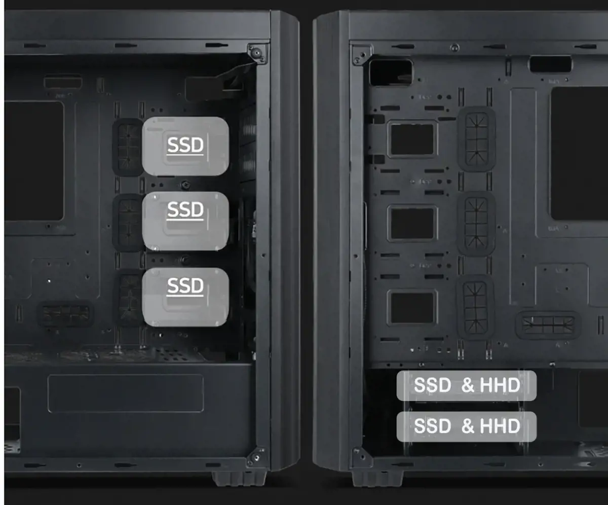 GEMBIRD Midi-tower kompiuterio korpusas Fornax K500 ATX juodas