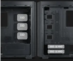 GEMBIRD Midi-tower kompiuterio korpusas Fornax K500 ATX juodas