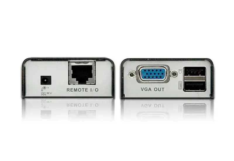 ATEN MINI USB VGA KVM ilgintuvas (100 m), siųstuvas ir imtuvas, laidinis, 100 m, Cat5, 1920 x 1200 taškų, juodas
