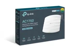 TP-Link AC1750 belaidis MU-MIMO gigabitinis prieigos taškas, 1300 Mbit/s, 450 Mbit/s, 1300 Mbit/s, 10,100,1000 Mbit/s, IEEE 802.11a, IEEE 802.11ac, IEEE 802.11b, IEEE 802.11g, IEEE 802.11n, IEEE 802.1x, IEEE 802.3af, Multi User MIMO