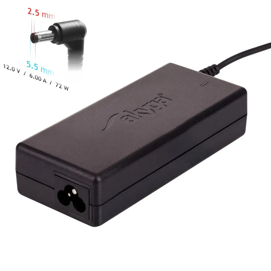AKYGA AK-ND-28 nešiojamojo kompiuterio maitinimo adapteris AK-ND-28 12V/6.0A 72W 5.5x2.5 mm ACER/ITX/LED