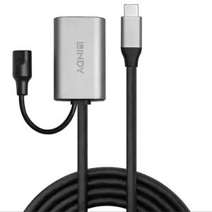 "Lindy" USB 3.1 aktyvusis ilgintuvas C/C 5 m, 5 m, USB C, USB C, USB 3.2 Gen 1 (3.1 Gen 1), 5000 Mbps, juodas