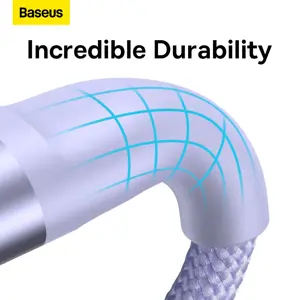 Baseus Flash Series II USB Type C | USB Type A cable - USB Type C | Lightning | micro USB 100 W 1.5 m purple (CASS030205)