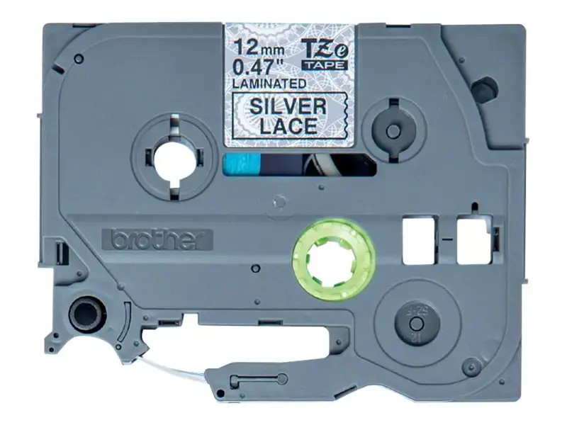 Brother TZE-MPSL31, juoda ant sidabro, TZe, pilka, terminis perkėlimas, blizgus, Brother PT-E110VP