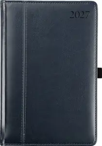 Darbo knyga AMBASSADOR BLACK EDITION, 2027, PU, A5, mėlyna
