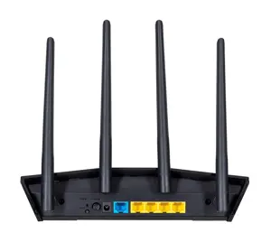 ASUS RT-AX57, "Wi-Fi 6" (802.11ax), dviejų dažnių (2,4 GHz / 5 GHz), Ethernet LAN, juodas, stalinis maršrutizatorius