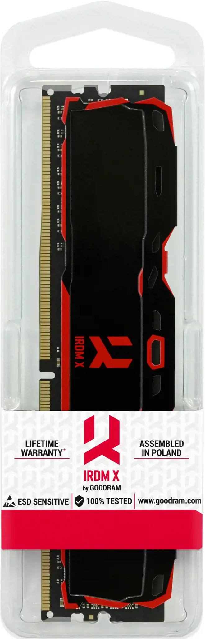 Goodram IRDM X, 16 GB, 2 x 8 GB, DDR4, 3200 MHz, 288-pin DIMM, Black