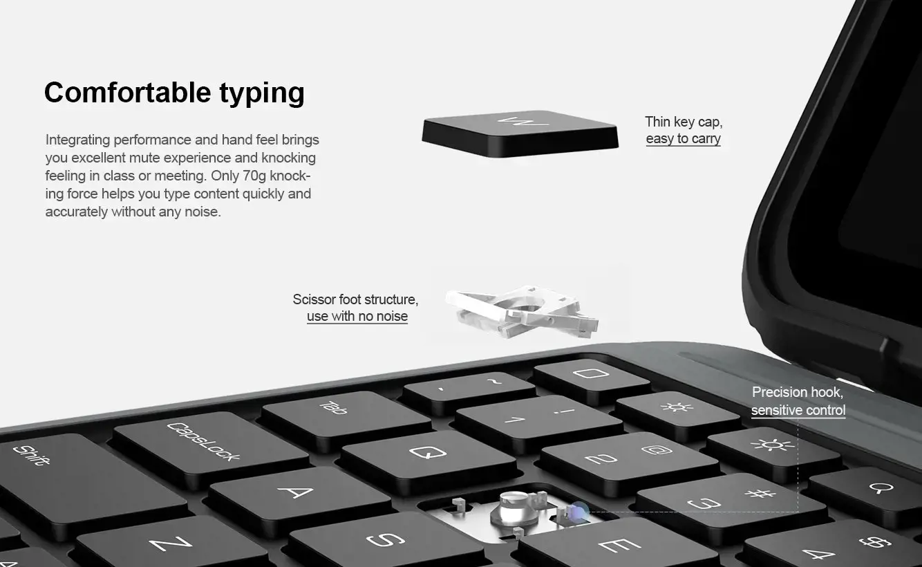 Nillkin Bumper Combo Keyboard Case for iPad Air 10.9 2020|Air 4|Air 5|Pro 11 2020|2021|2022 Black