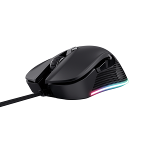 "Trust GXT 922 YBAR", dešinioji ranka, optinis, A tipo USB, 7200 DPI, juodas