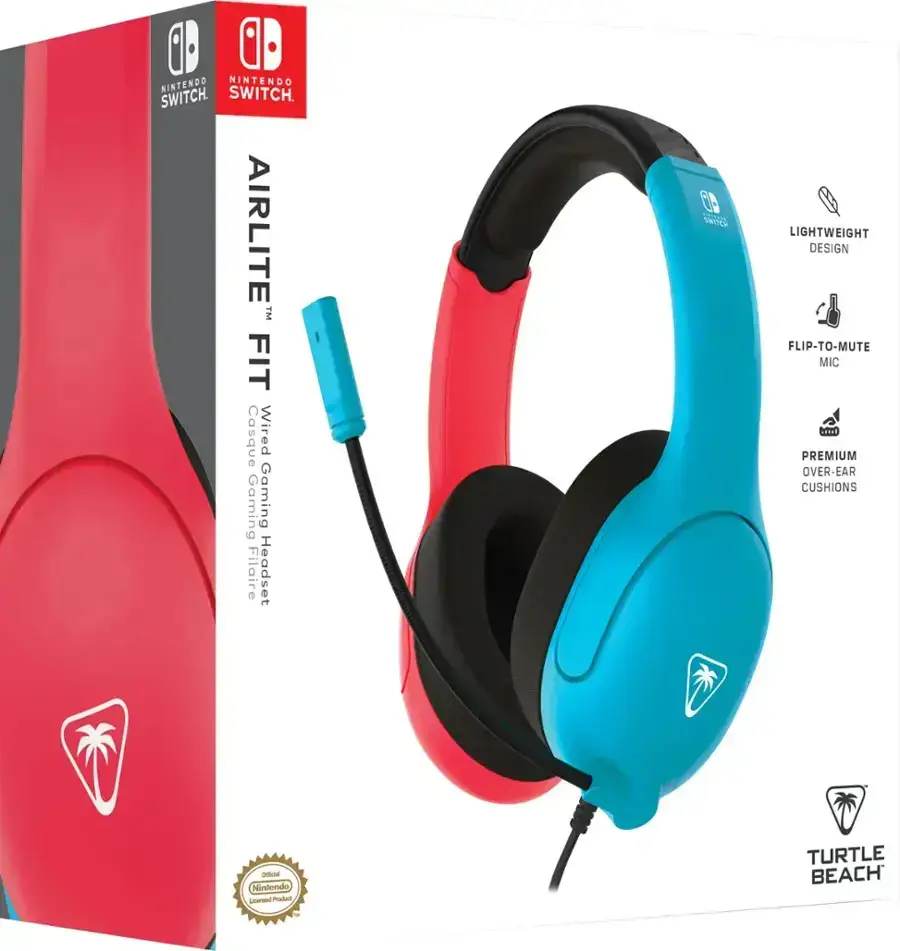 Turtle Beach headset Airlite Fit Nintendo Switch, blue/red