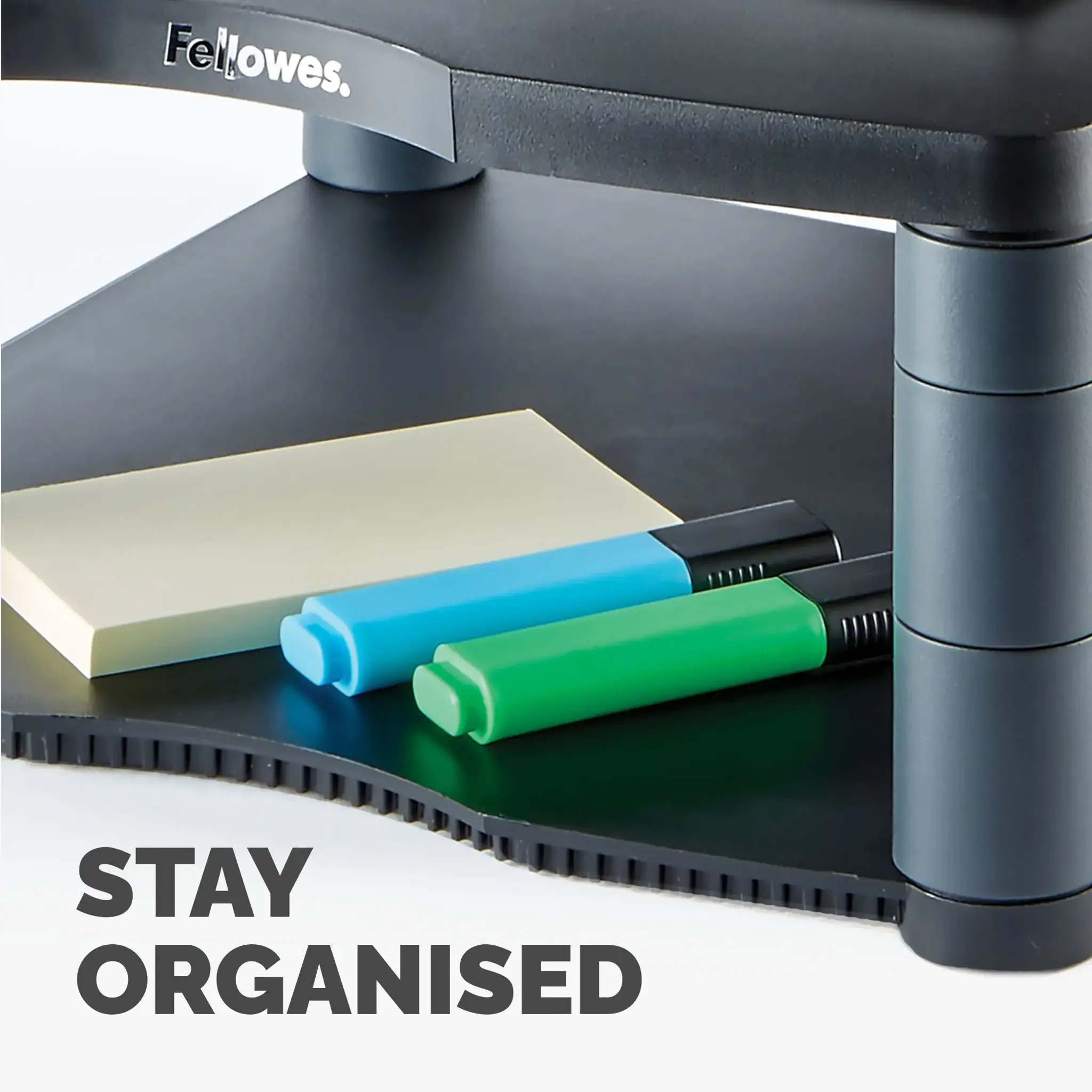 "Fellowes Premium" monitoriaus pakyla "Graphite", laisvai pastatoma, 36 kg, 53,3 cm (21"), aukščio reguliavimas, grafito spalvos