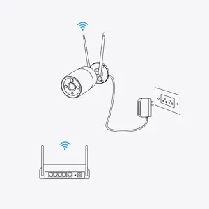 Reolink W330 - 4K Wi-Fi 6 Camera, 2.4/5 GHz Dual-Band Wi-Fi, Color Night Vision, Person/Vehicle/Animal Detection, IP security camera, Indoor & outdoor, Wired & Wireless, Google Assistant, Wall, White