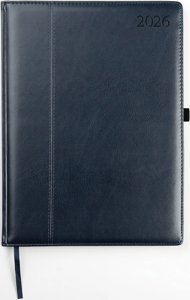 Kalendorius AMBASSADOR BLACK EDITION 2026, PU, A4, mėlyna (Baltic)